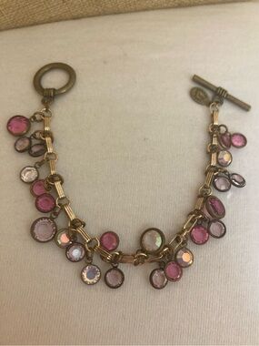 Anne Koplin Shades of Purple Bezel Crystals Bracelet